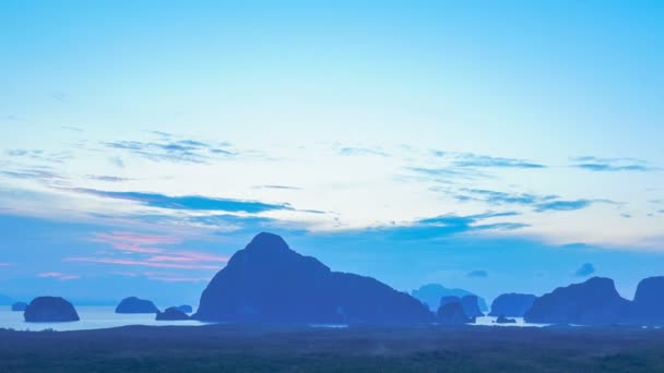 Time Lapse Grande Nube Coprire Isole Del Gruppo Samednangshe Punto — Video Stock