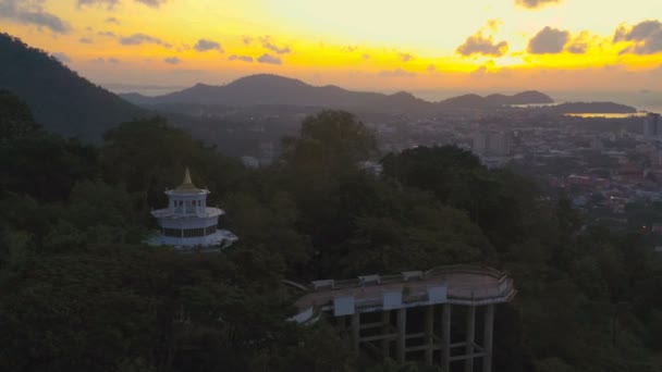 Khao Rang Toren Een Beroemde Bezienswaardigheid Phuket Town Architectonische Stijl — Stockvideo