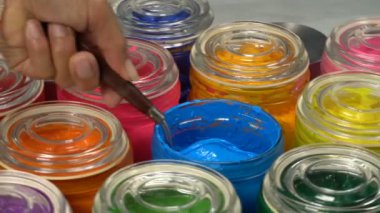 mavi renkte plastisol mürekkep