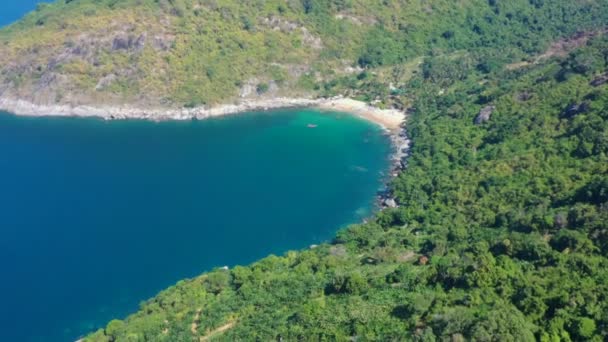 Het Verborgen Paradijs Strand Nui Strand Het Mooiste Strand Phuket — Stockvideo