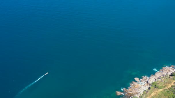 Zlerken Kule Hava Fotoğrafçılığı Havadan Görünümü Arka Plan Plaj Tekne — Stok video