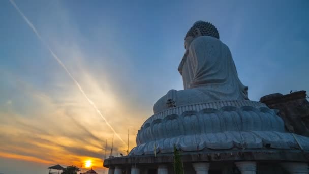 Timelapse Első Fény Évben 2019 Phuket Nagy Buddha Szempontból Phuket — Stock videók