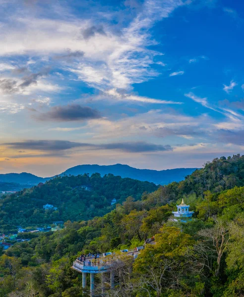 Vue Aérienne Pendant Coucher Soleil Khao Rang Point Vue Historique — Photo