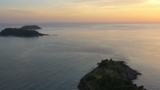 Hava Fotoğrafçılığı Laem Promthep Cape Bakış Açısı Phuket Adası Popüler — Stok video