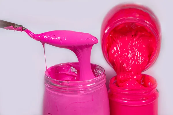 Plastik Kolor Różowy Trendy Odkryj Świat Jest Najbardziej Popularny Kolor — Zdjęcie stockowe