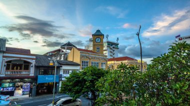 Phuket, Tayland-Ocak, 01, 2017:aerial fotoğraf yukarıda Charter kavşak orada var