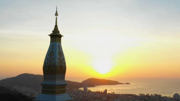 Mais Alto Montanha Patong Belo Pagode Doi Thepnimit Temple Templo — Vídeo de Stock