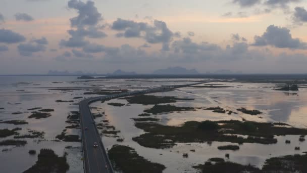 Thale Noi Segundo Maior Lago Tailândia Lago Alimento Abundante Uma — Vídeo de Stock