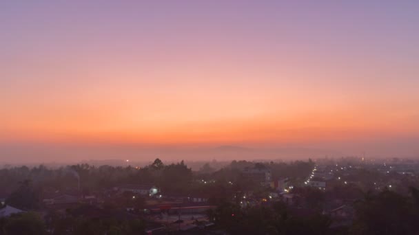 Dağ Surat Thani Tayland Yukarıda Gündoğumu Sırasında Üfleme Sanayi Timelapse — Stok video