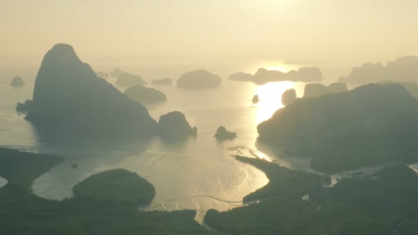 Luz Través Las Islas Archipiélago Samed Nangshe — Vídeo de stock