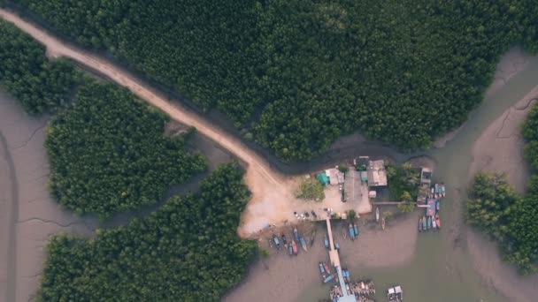 Аерофотозйомка Baan Hinrom Острові Середині Samed Nangshe Архіпелаг Таїланді Phang — стокове відео