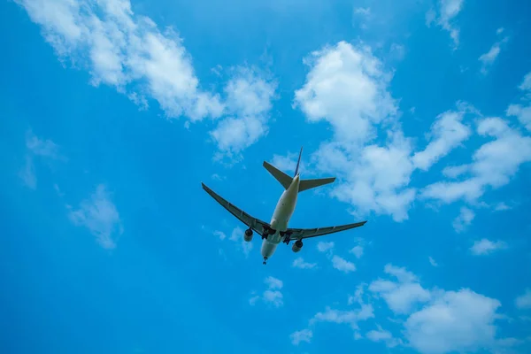 the airplane take off from Phuket airport.Mai Khao beach is close Phuket Airport a lot of tourists like to selfie during the plane landing and take off on