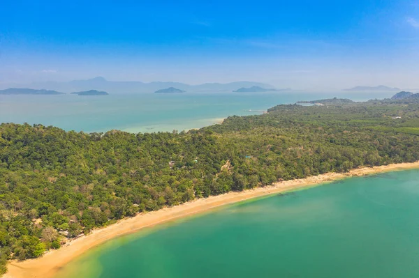 Aerial Photography Heaven Beach Buffalo Bay Phayam Island Ranong Thailand — Stock Photo, Image
