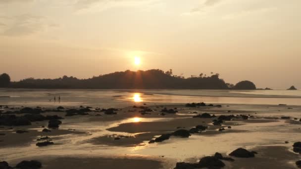 Timelapse Wschód Słońca Nad Buddą Molo Phayam Świątyni Phayam Island — Wideo stockowe