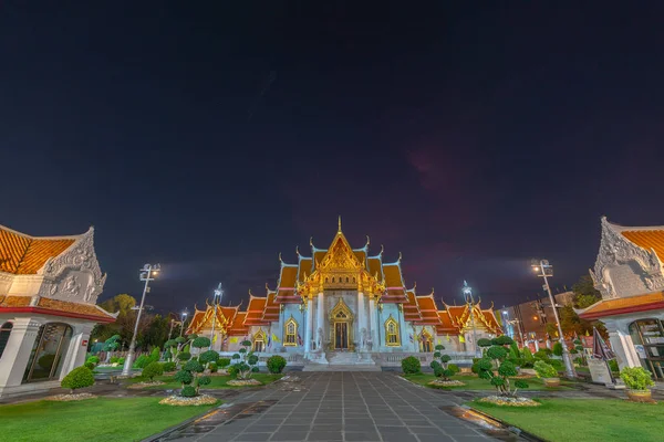 Wat Benchamabophit Tempio Marmo Uno Bangkok Significativo — Foto Stock