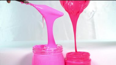 kepçe açık pembe ve şeffaf fincan mürekkep baskı pembe renk