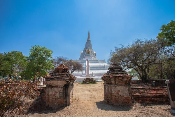 Velká Chedi Období Ayutthaya Byla Postavena Oslavu Vítězství Krále Naresua — Stock fotografie