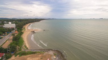 hava görünümü Suan Son plaj Rayong Tha Pae iskeleye yakın