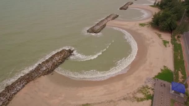 Aerial View Suchada Beach Many Half Circle Beach Suchada Beach — Stock Video