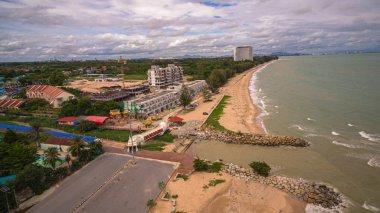 Rayong eyaleti Tayland'da havadan görünümü Payoon plaj