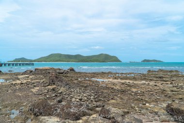 Samaesan iskelesi Chonburi Thailan yanında Khao Major resif