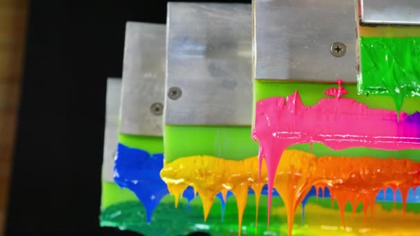 Plastisol Inkt Voor Zeefdruk Tee Shirt Sticky Ink Het Zit — Stockvideo