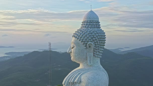 Vista Aérea Cielo Azul Océano Azul Están Parte Posterior Phuket — Vídeos de Stock