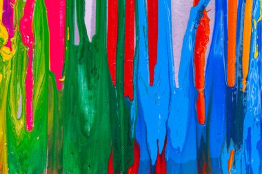 Ekran yazdırma renklerinin renkli renkleri beyaz arkaplanda damlıyor