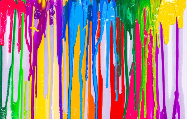 Colorful Screen Printing Ink Dropped White Background — Stock Photo, Image