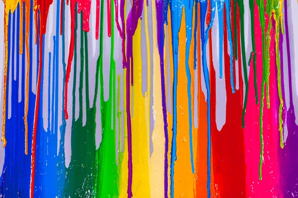 Various Colors Dripping Rainbow Background — Stock Photo, Image