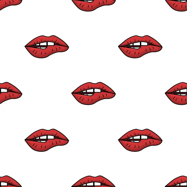 Seamless pattern with womens lips