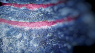 Büyük beyaz kumaş desenli güzel pembe ve mavi arkaplan.