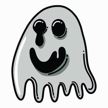 Hayalet karalama renk vektör simgesi. Çizim çizimi el çizimi çizimi çizimi.