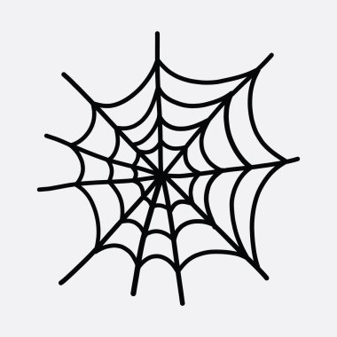 Örümcek ağı karalama vektör simgesi. Çizim çizimi el çizimi çizimi çizimi.