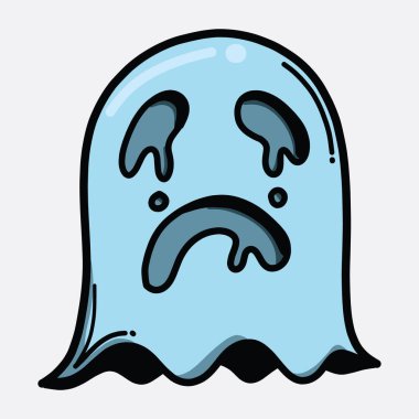 Hayalet karalama renk vektör simgesi. Çizim çizimi el çizimi çizimi çizimi.