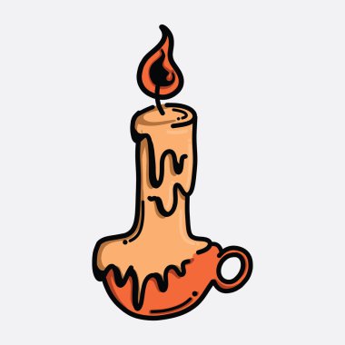 Mum karalama renk vektör simgesi. Çizim çizimi el çizimi çizimi çizimi.