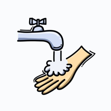 El karalama renk vektör simgesini yıka. Çizim çizimi el çizimi çizimi çizimi.