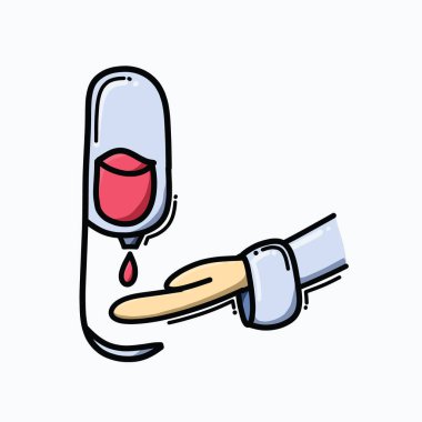 Dezenfektan karalama renk vektör simgesi. Çizim çizimi el çizimi çizimi çizimi.