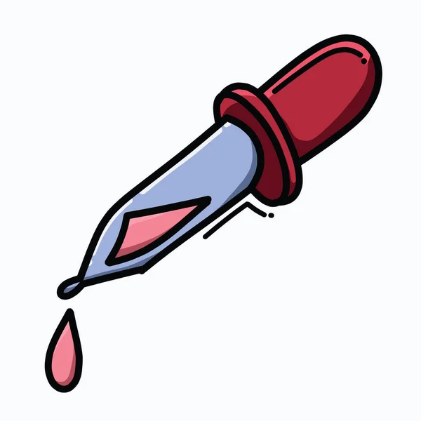 Dropper Doodle Farbvektorsymbol Zeichnung Skizze Illustration Handgezeichnete Linie — Stockvektor