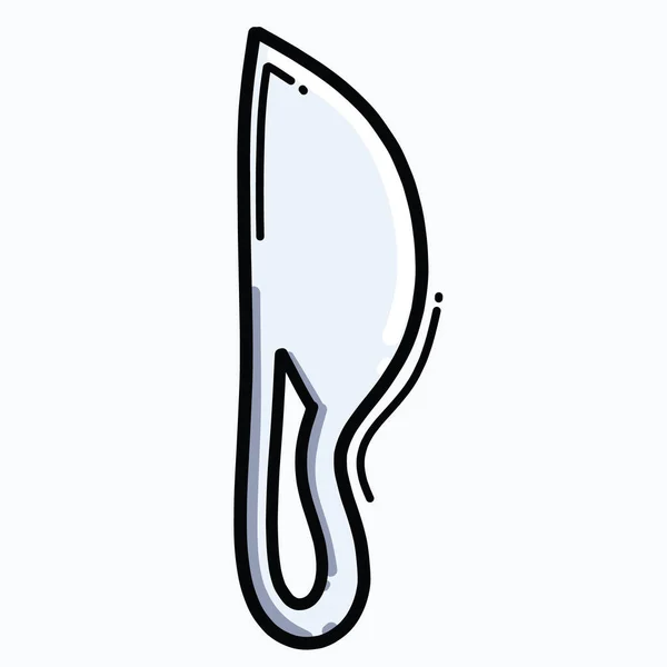 Scalpel Doodle Kleur Vector Icoon Tekening Schets Illustratie Hand Getrokken — Stockvector