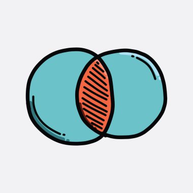 Renk vektör simgesi birleştiriliyor. Çizim çizimi el çizimi çizimi çizimi.