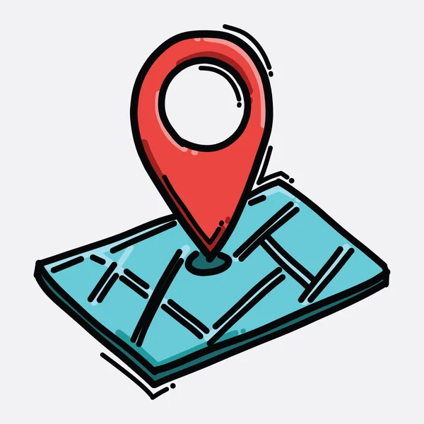 konum renk vektör simgesi. Çizim çizimi el çizimi çizimi çizimi.