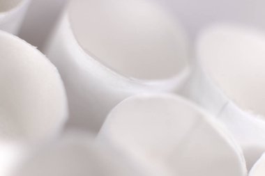 Beyaz sigara filtreleri. Tıbbi bakım arka plan.