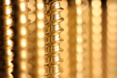 Altın vida arka plan. Makro portre. Halkla ilişkiler tanıtım kavramı.