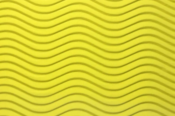 黄色纸水平波浪纹理 在详细的纸张背景上浮雕波浪 波纹波浪纸板背景 — 图库照片