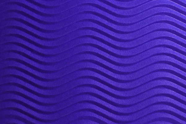 Kék Papír Vízszintes Hullámok Textúra Dombornyomott Hullámok Részletes Papír Alapon — Stock Fotó