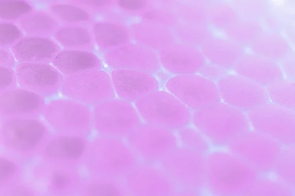光ピンク泡プラスチックの質感 発泡スチロールの抽象的な背景 クローズ アップ マクロ — ストック写真