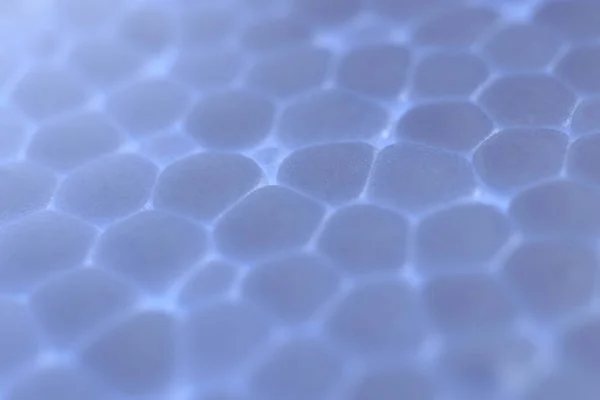 暗い青色発泡プラスチックの質感 発泡スチロールの抽象的な背景 クローズ アップ マクロ — ストック写真