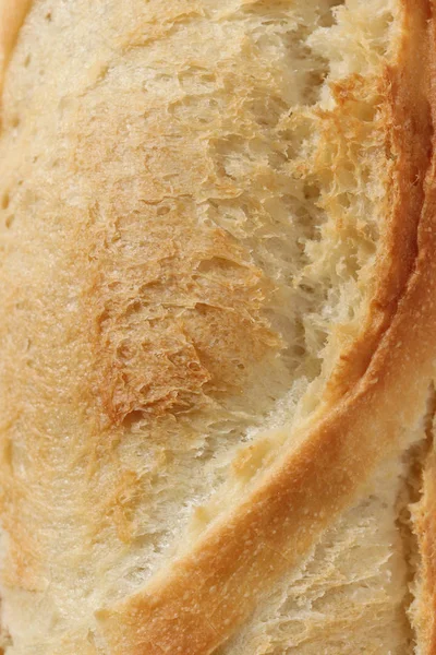 Baguette Texture Crust Bread Food Background Macro Closeup — Stock Photo, Image