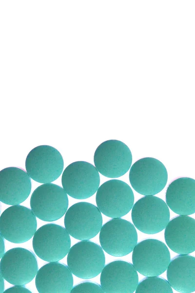 Texture Des Pilules Isolées Tablettes Médicales Arrière Plan Avec Place — Photo
